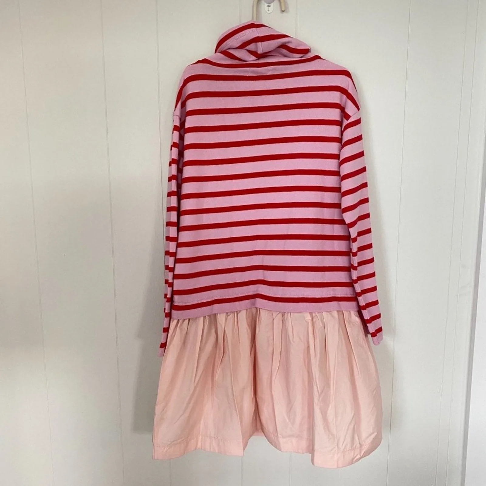 Crewcuts Pink Striped Mixy Dress Size 8 NWOT