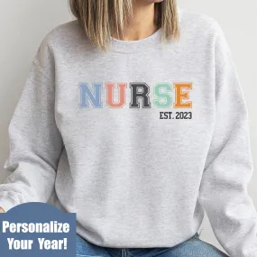 Crewneck Sweatshirt |  VARSITY NURSE ESTABLISHED