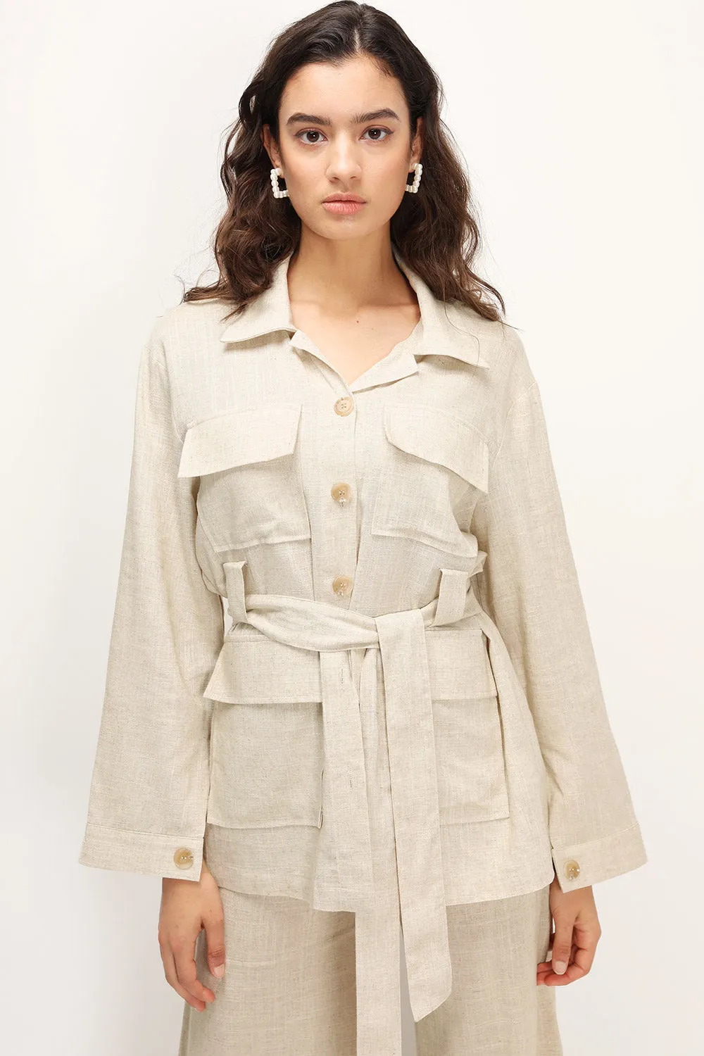 Dani Linen Safari Jacket