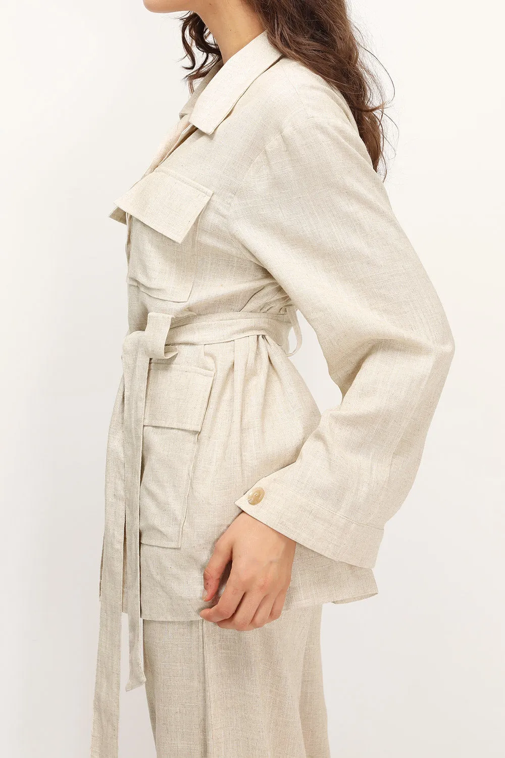 Dani Linen Safari Jacket