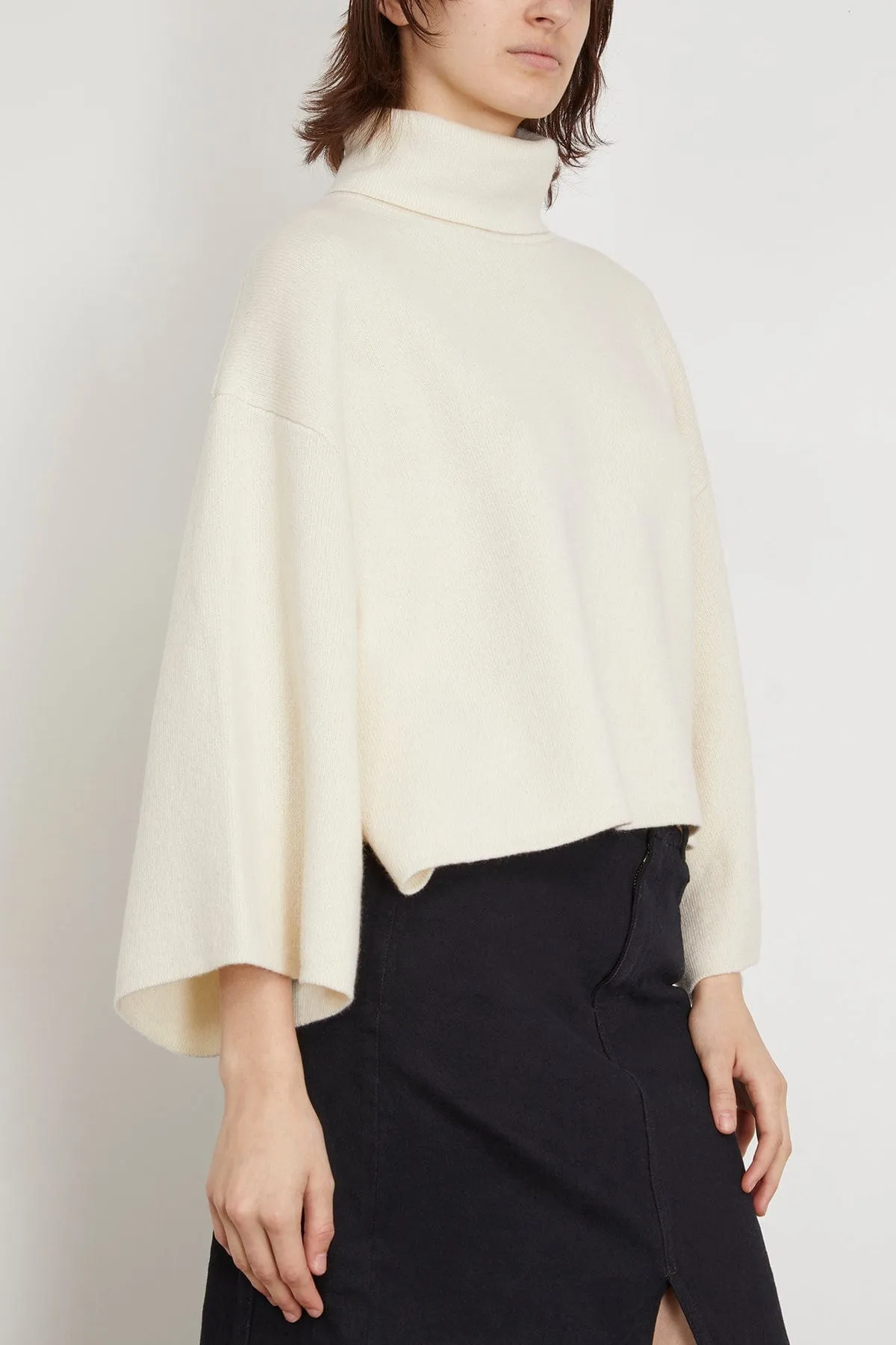 Double Face Eco Cashmere Sweater in Ivory