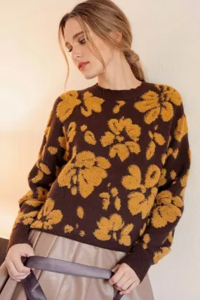 Floral Terry Sweater