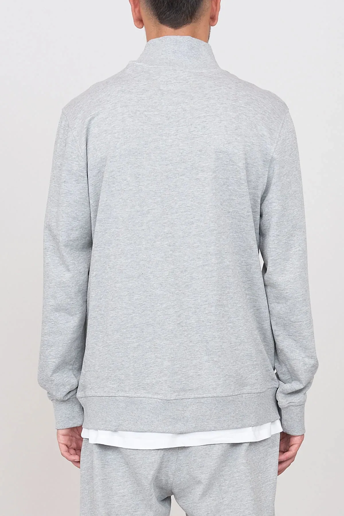 Gauze Sweatshirt With A Zipper Grey