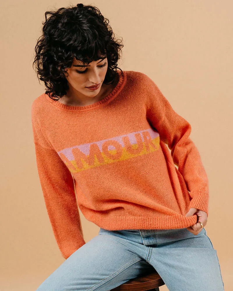 Grace & Mila - Machou 'Amour' Orange Sweater