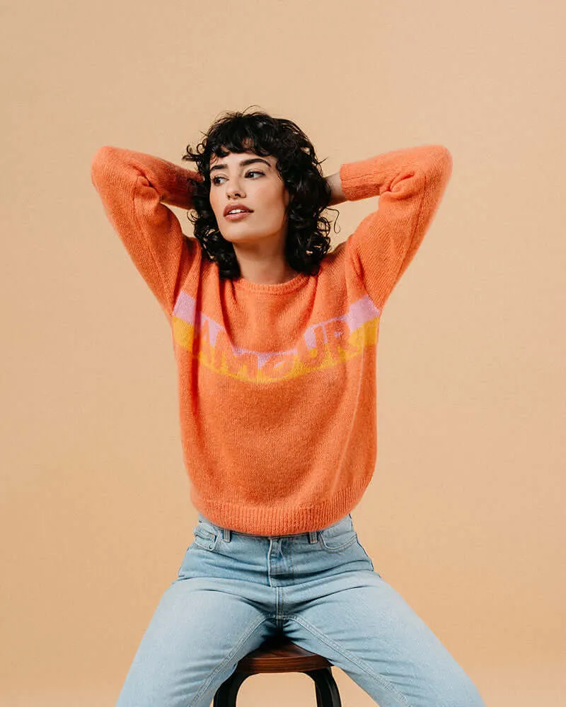 Grace & Mila - Machou 'Amour' Orange Sweater