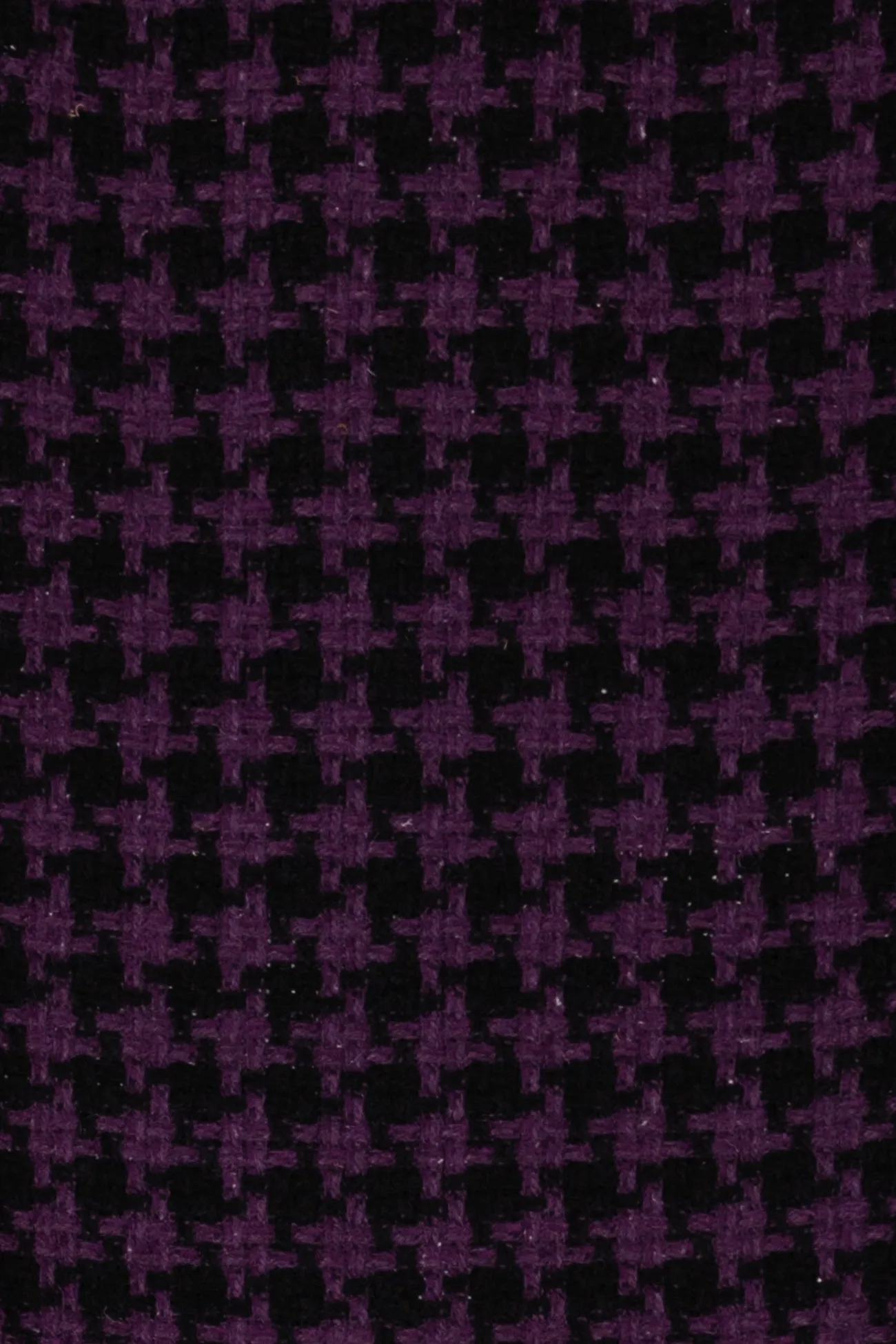 Grape Houndstooth Wool Blend Woven