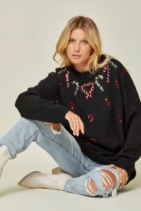 Holiday Sequin Detail Sweater