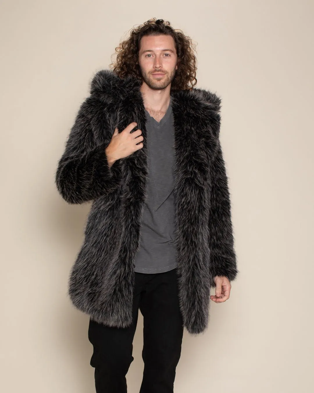 Hooded Men's Faux Fur Coat | Mackenzie River Wolf