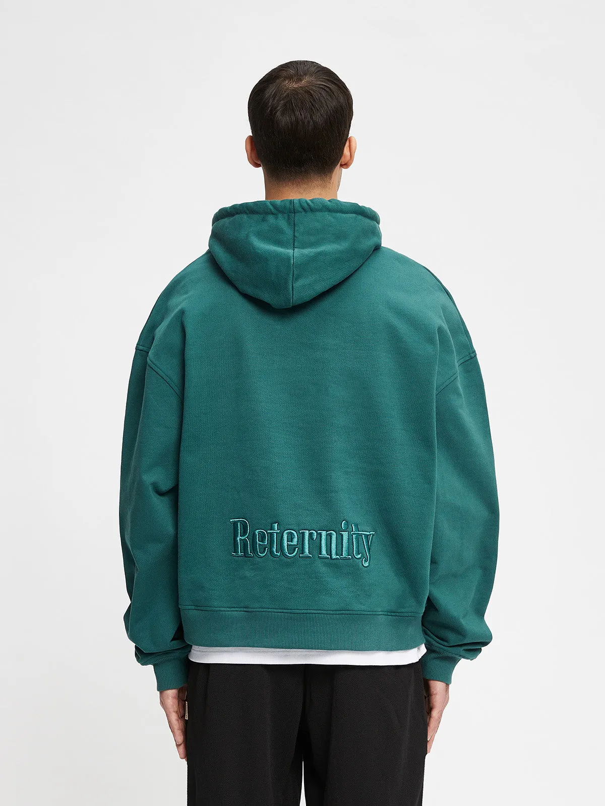 HOODIE WITH CLOTH - SMARAGD GREEN