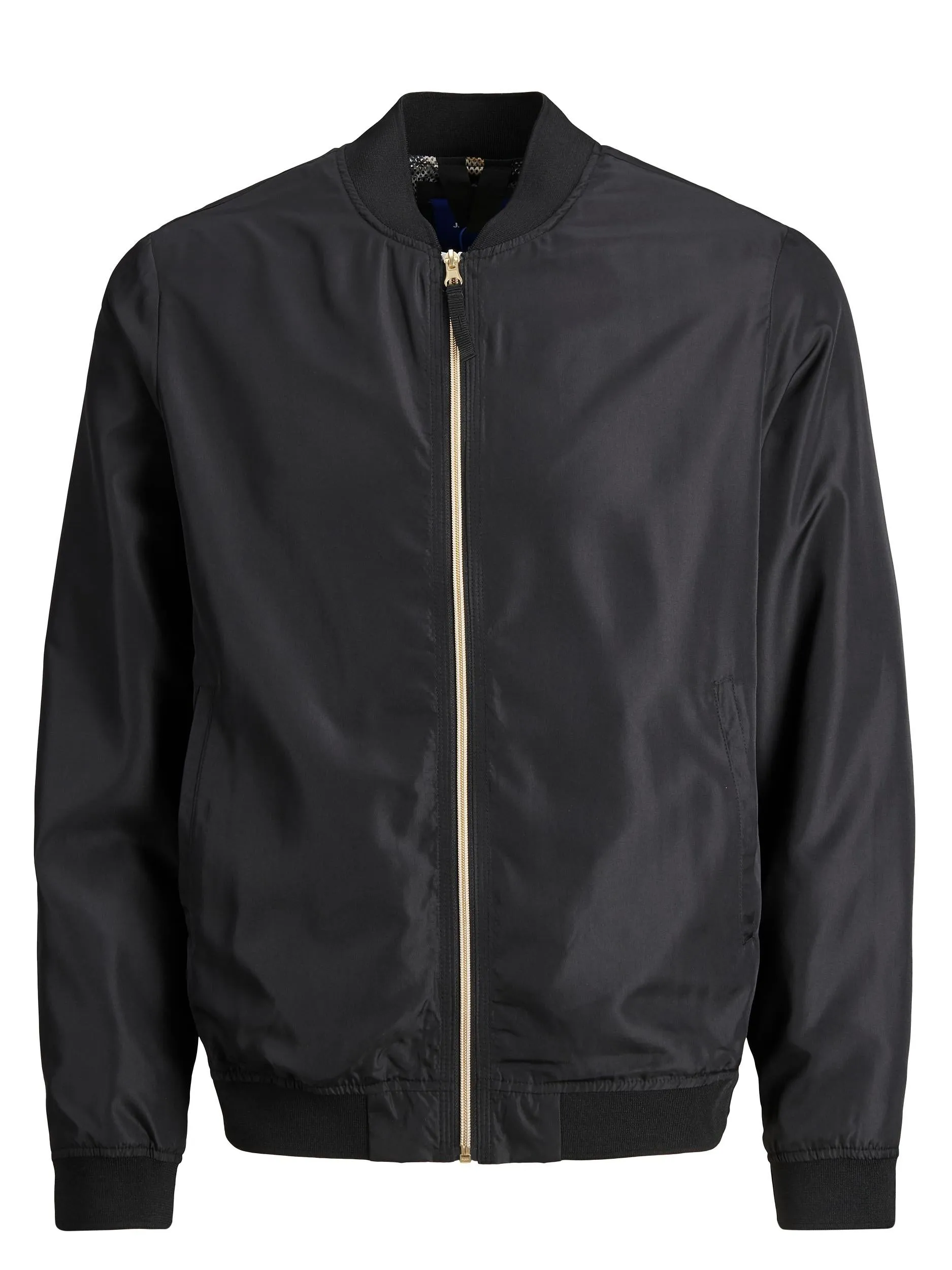 Jack & Jones Clubing Black Bomber Jacket Black