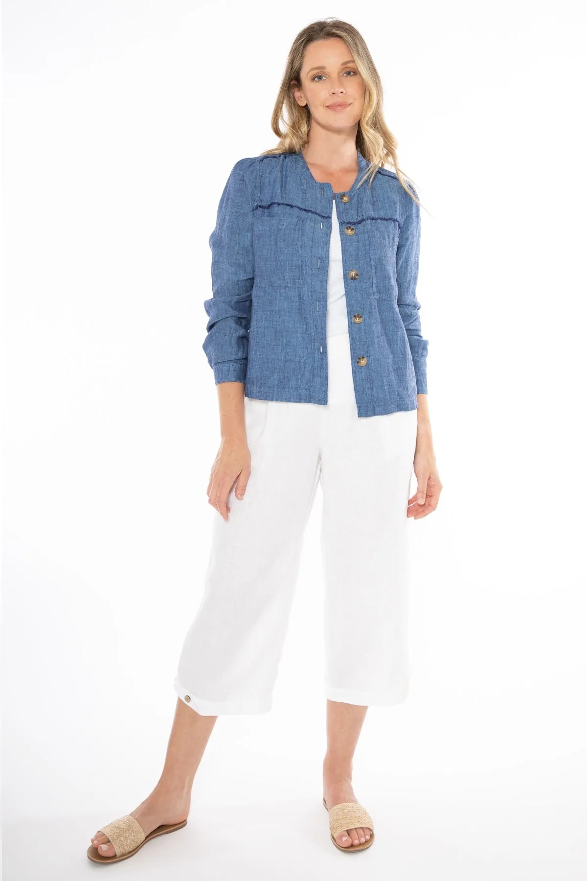 Jump Boxy Linen Jacket