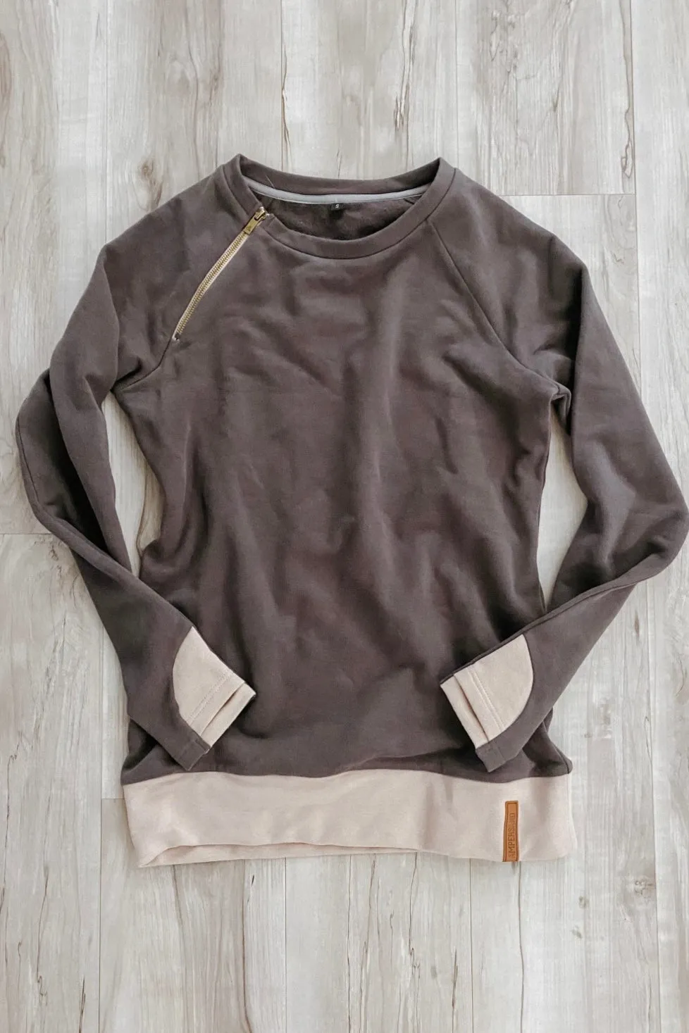 Kids - SideZip Pullover - Charcoal & Dusty Mauve