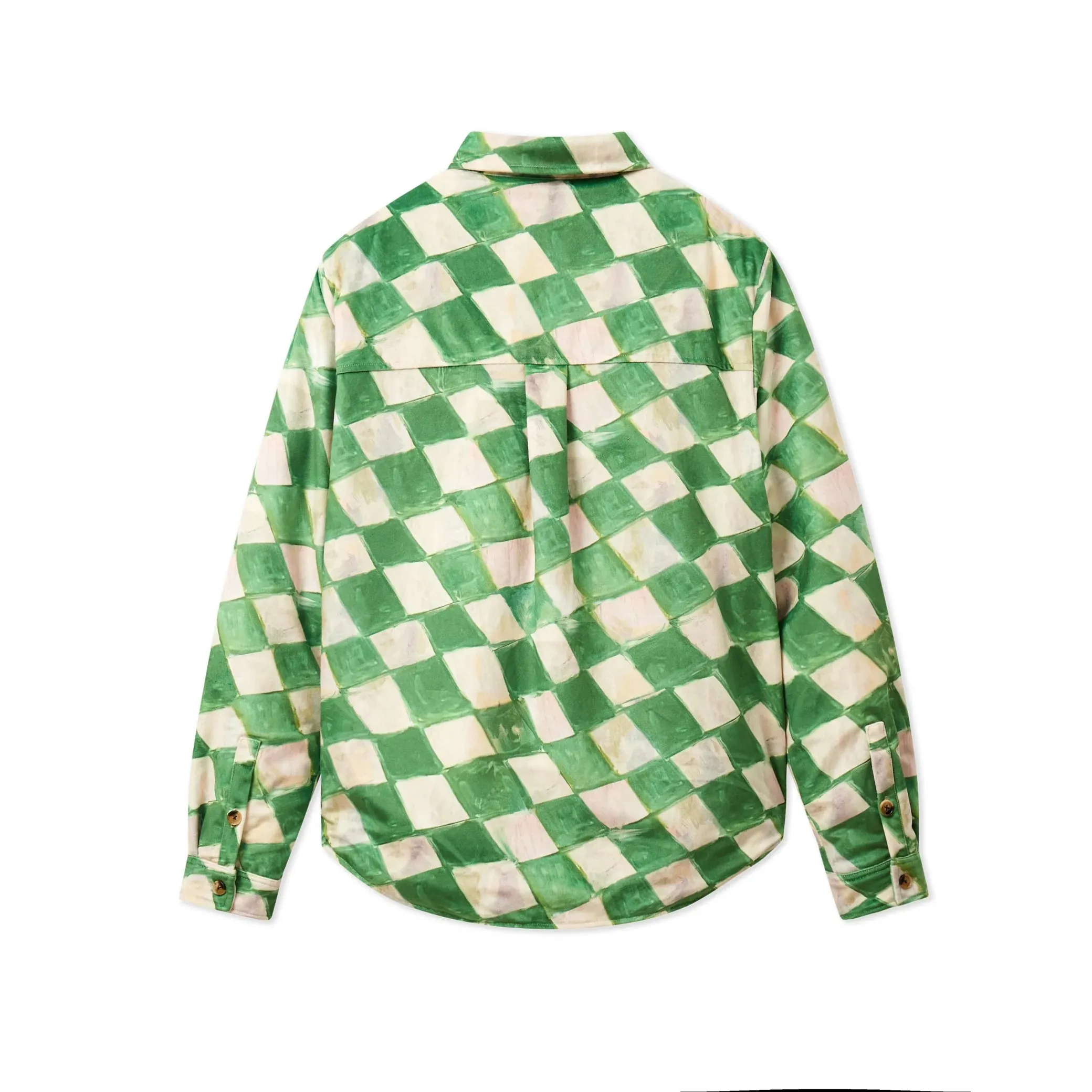 Kidsuper Checkered Moleskin Overshirt 'Green'