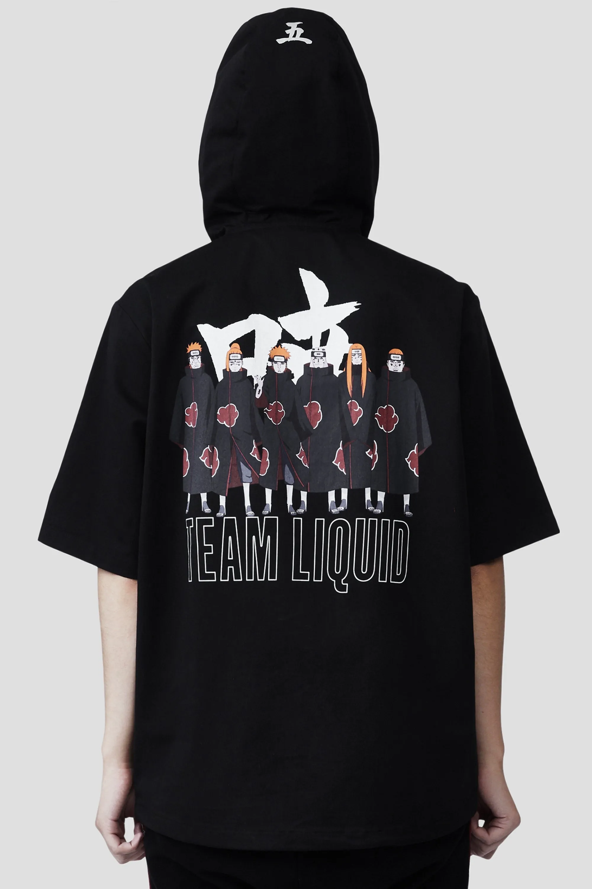 LIQUID x NARUTO AKATSUKI SIX PATHS OF PAIN SHORT SLEEVE TECH HOODIE