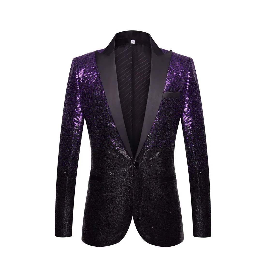 Men Fashion Gradual Change Color Sequins Suit Jacket| A102