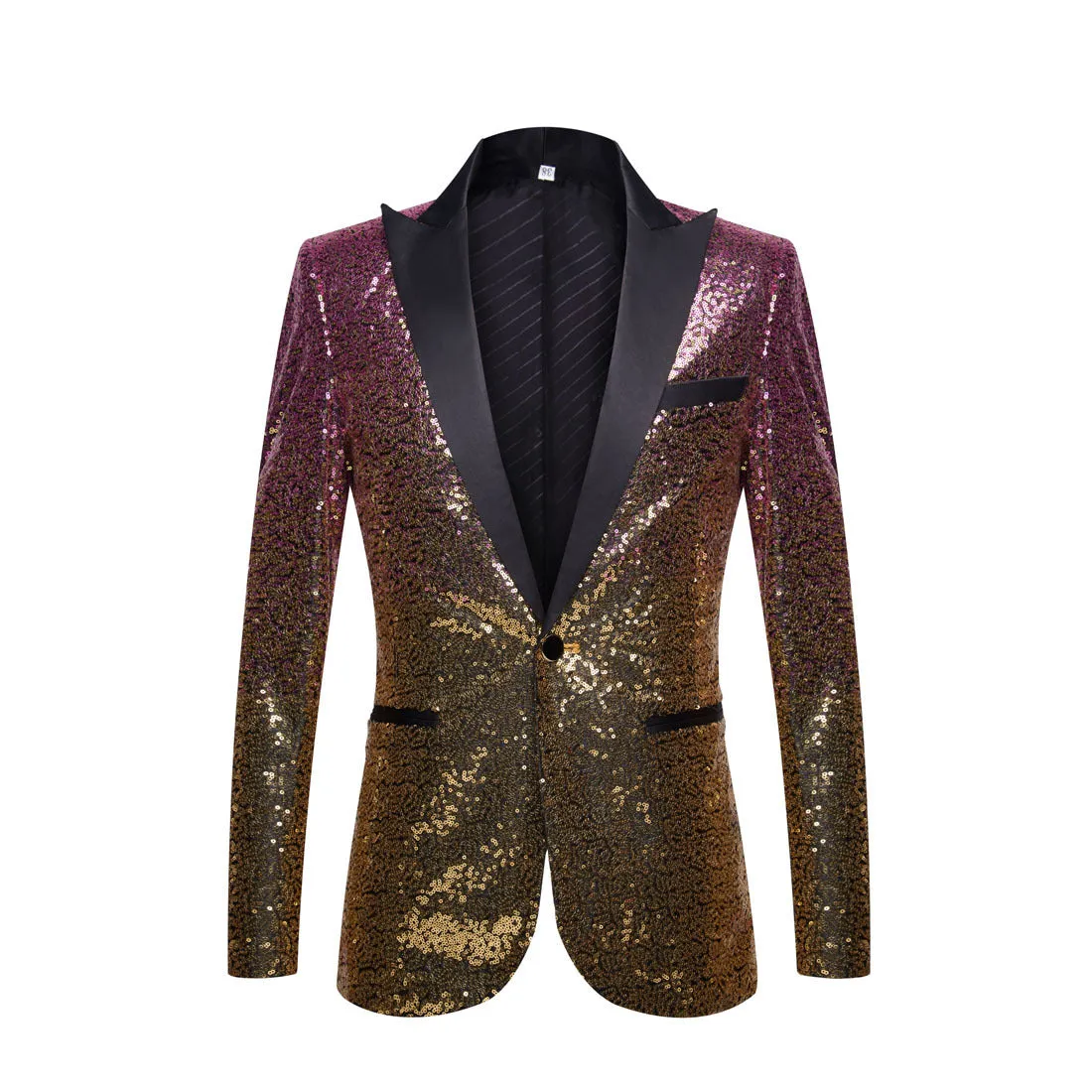 Men Fashion Gradual Change Color Sequins Suit Jacket| A102