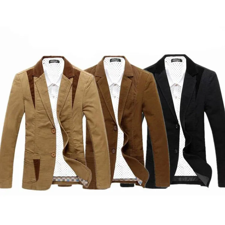 Men's Blazer Casual Oversize Coat Fashion Long Sleeve Blazer Slim Fit Suit Jacket | 8012