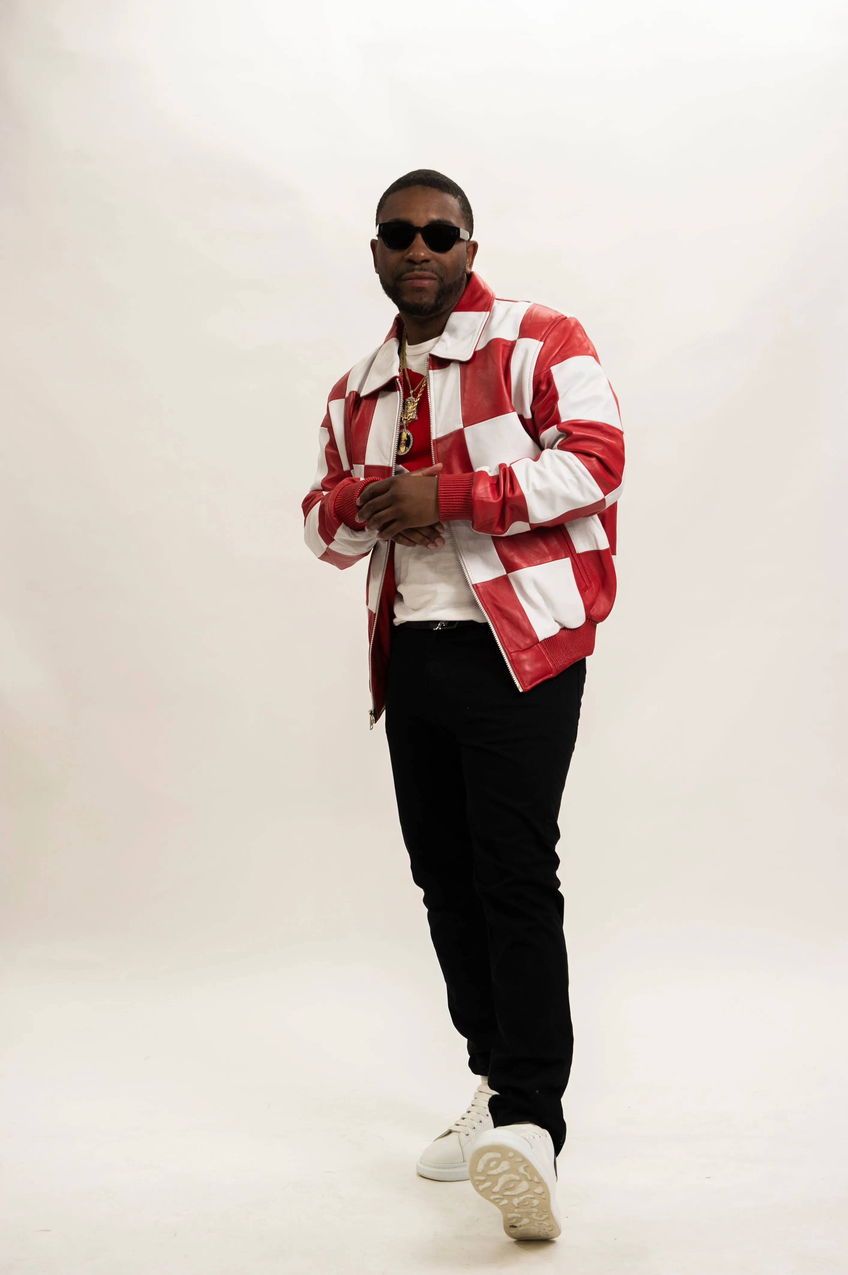 Men's Checkmate Jacket [White/Red]