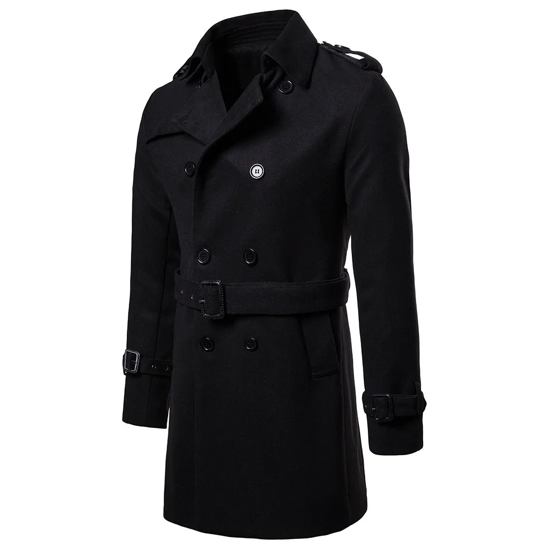 Men's Formal Business Fall Winter Casual Lapel Double Breasted Coat Short Jacket | 9280