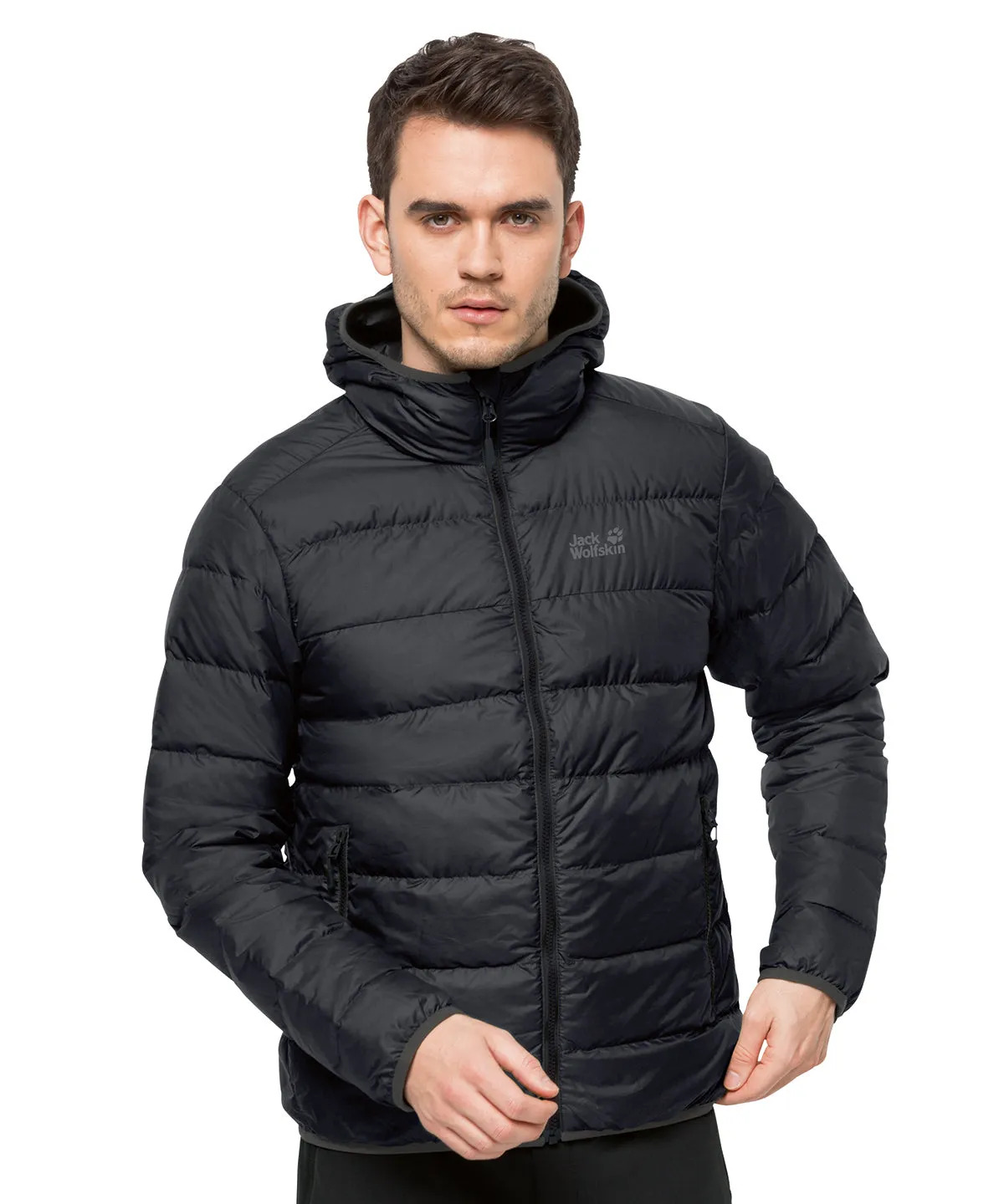 Men's Jack Wolfskin Feather Down Hooded Jacket {JW018}