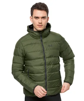 Men's Jack Wolfskin Feather Down Hooded Jacket {JW018}