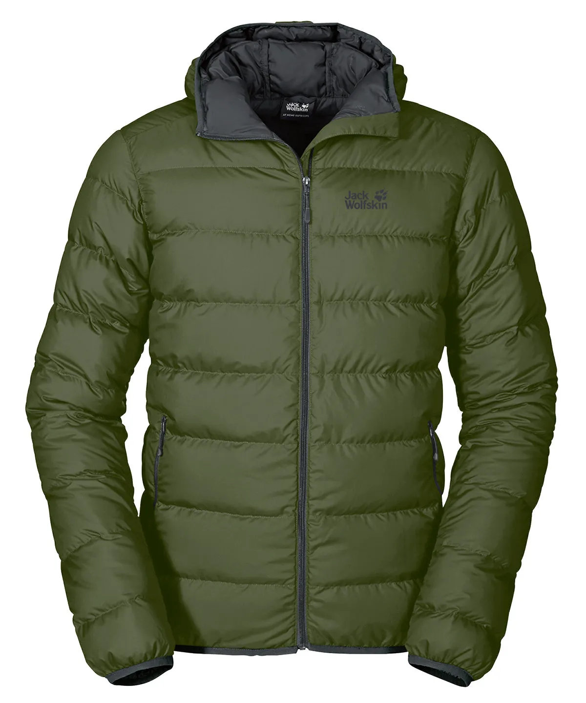 Men's Jack Wolfskin Feather Down Hooded Jacket {JW018}