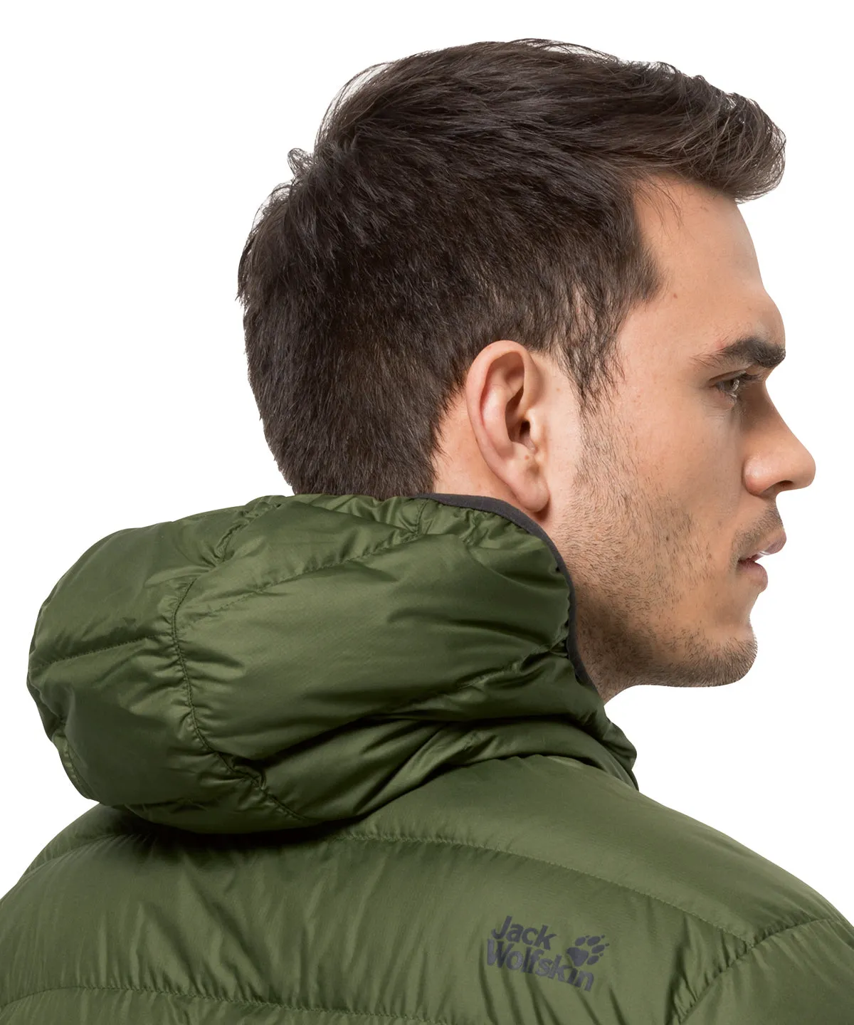 Men's Jack Wolfskin Feather Down Hooded Jacket {JW018}