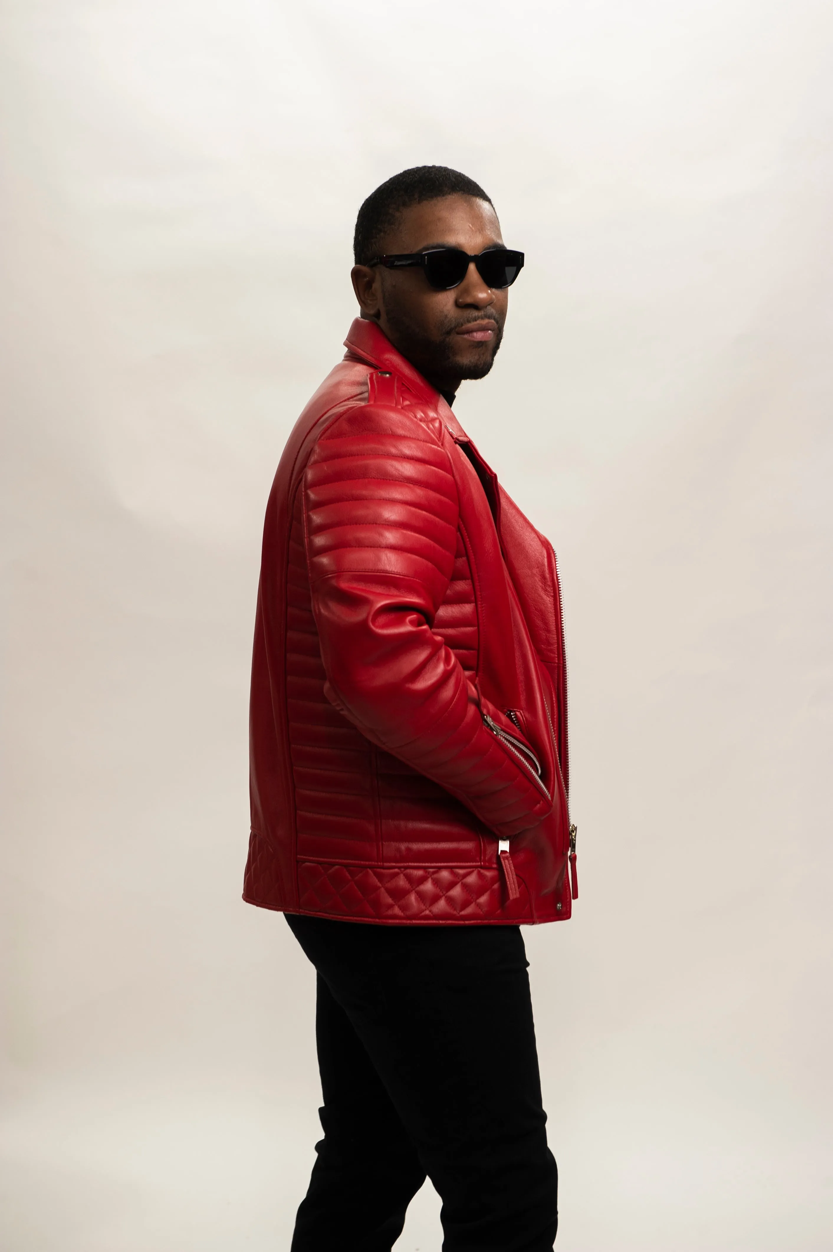 Men's Jay Biker Jacket Red