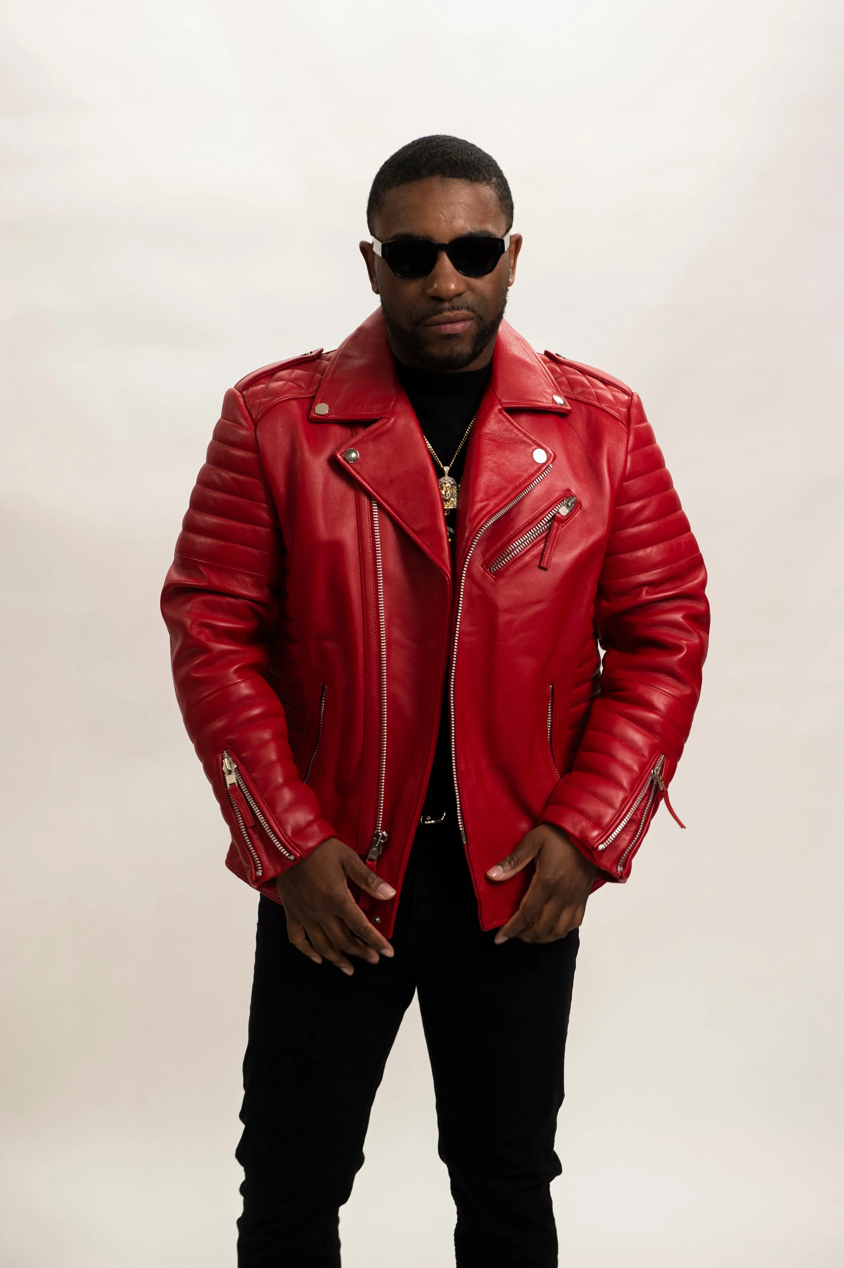 Men's Jay Biker Jacket Red