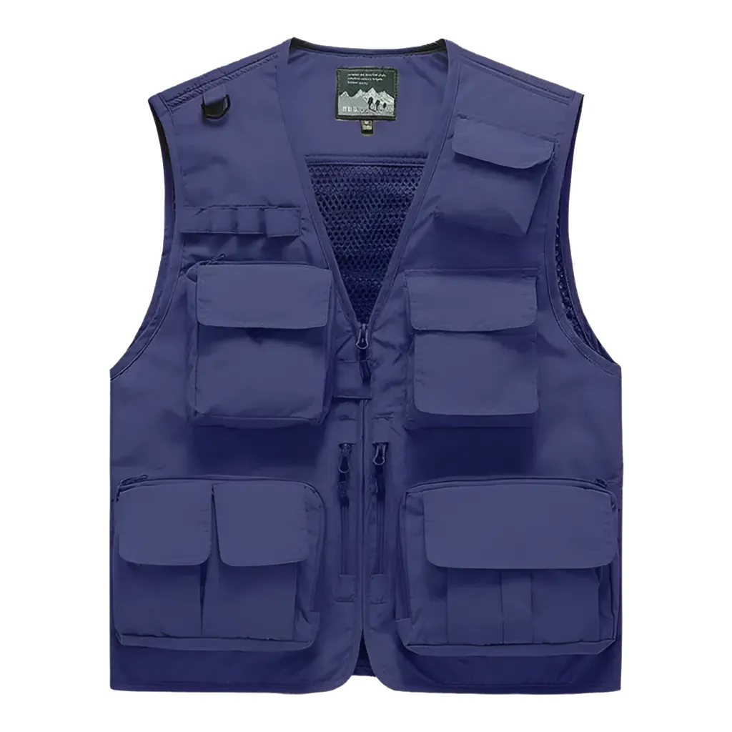 Men's Multi Pockets Cargo Waistcoat Fishing Jumper For Climbing Camping Hiking Summer Vest Top