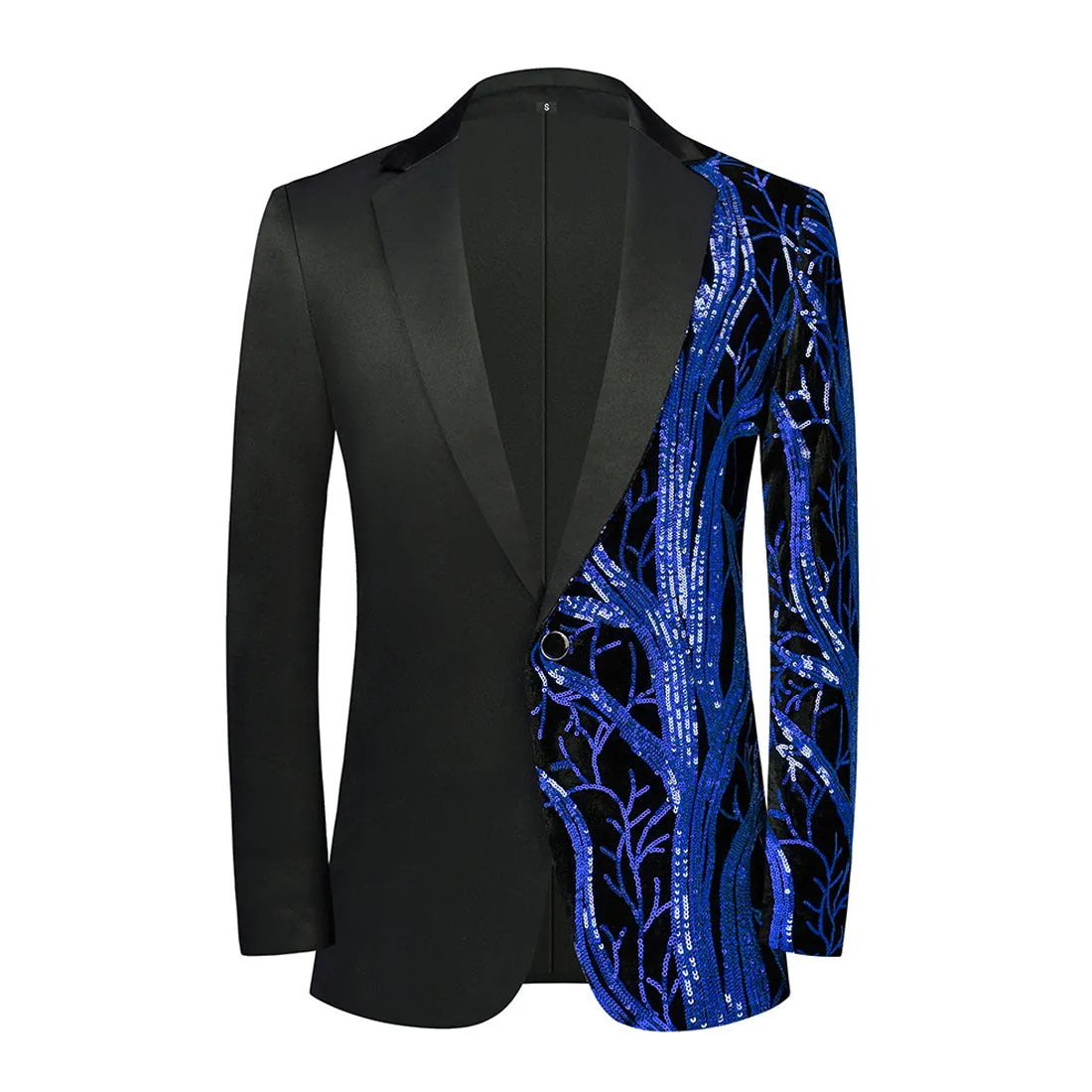 Mens Party Suit Jacket 1 Button Sequin Prom Tux Slim Fit Coat | A101