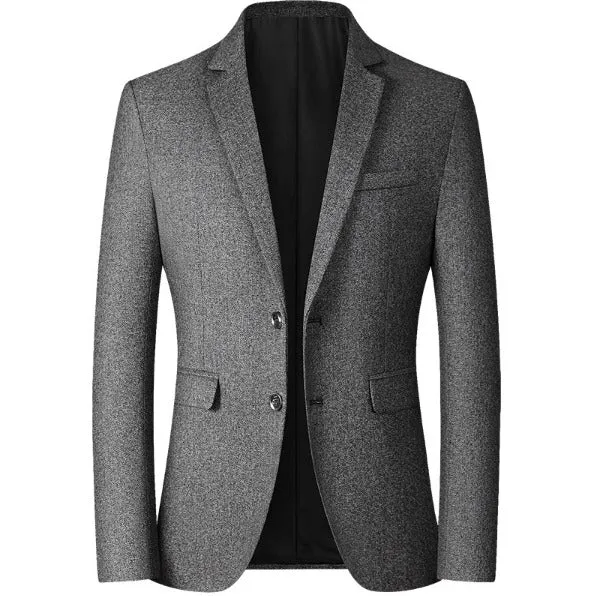 Men's Suit Jacket Single Breasted Polo Plaid Business Casual Tight Suit Blazer | X105