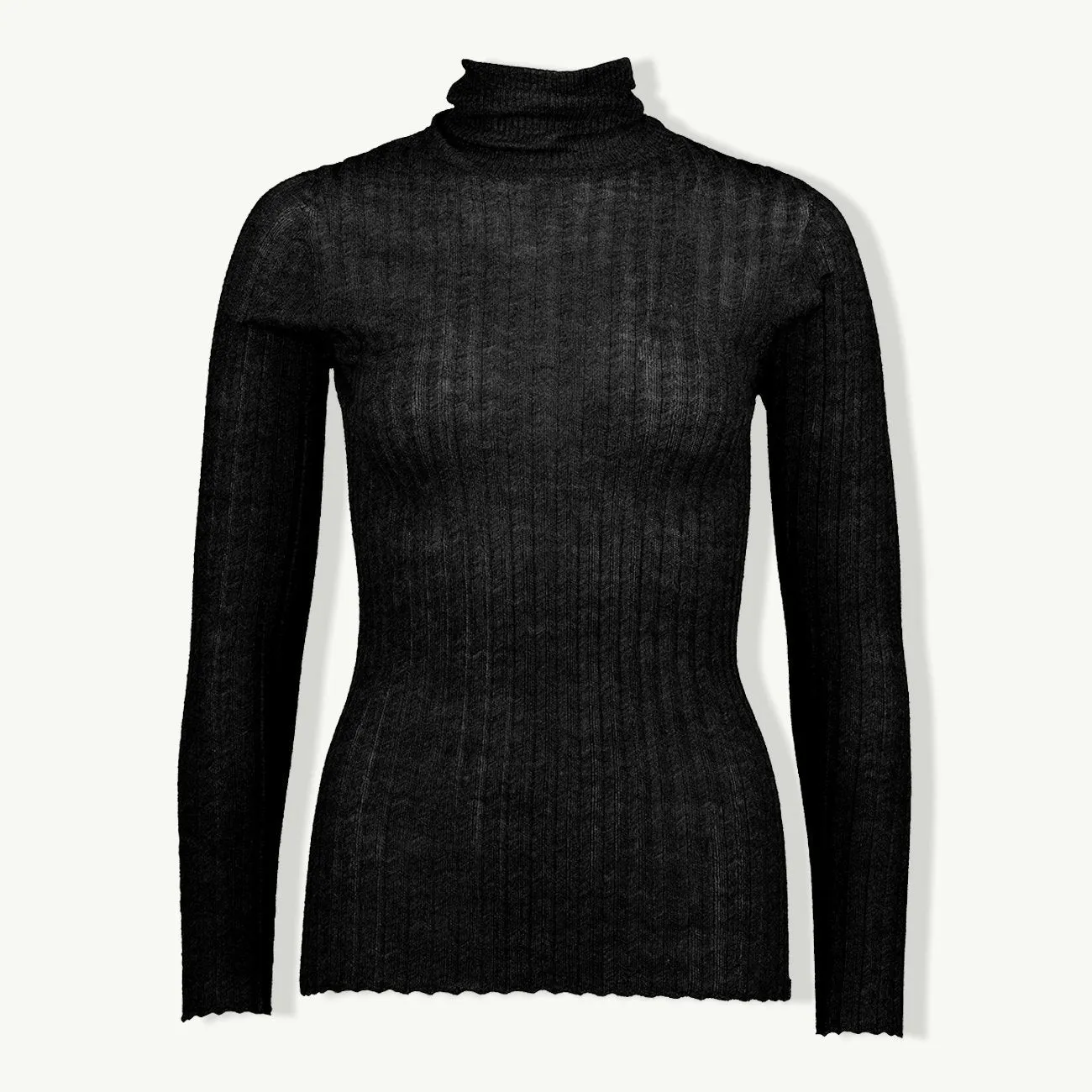 MERINO TULLE SKIVVY BLACK