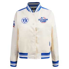 MLB ALL STAR 2024 WOMEN'S RIB SUBLIMATED SATIN JACKET (EGGSHELL/ ROYAL BLUE)