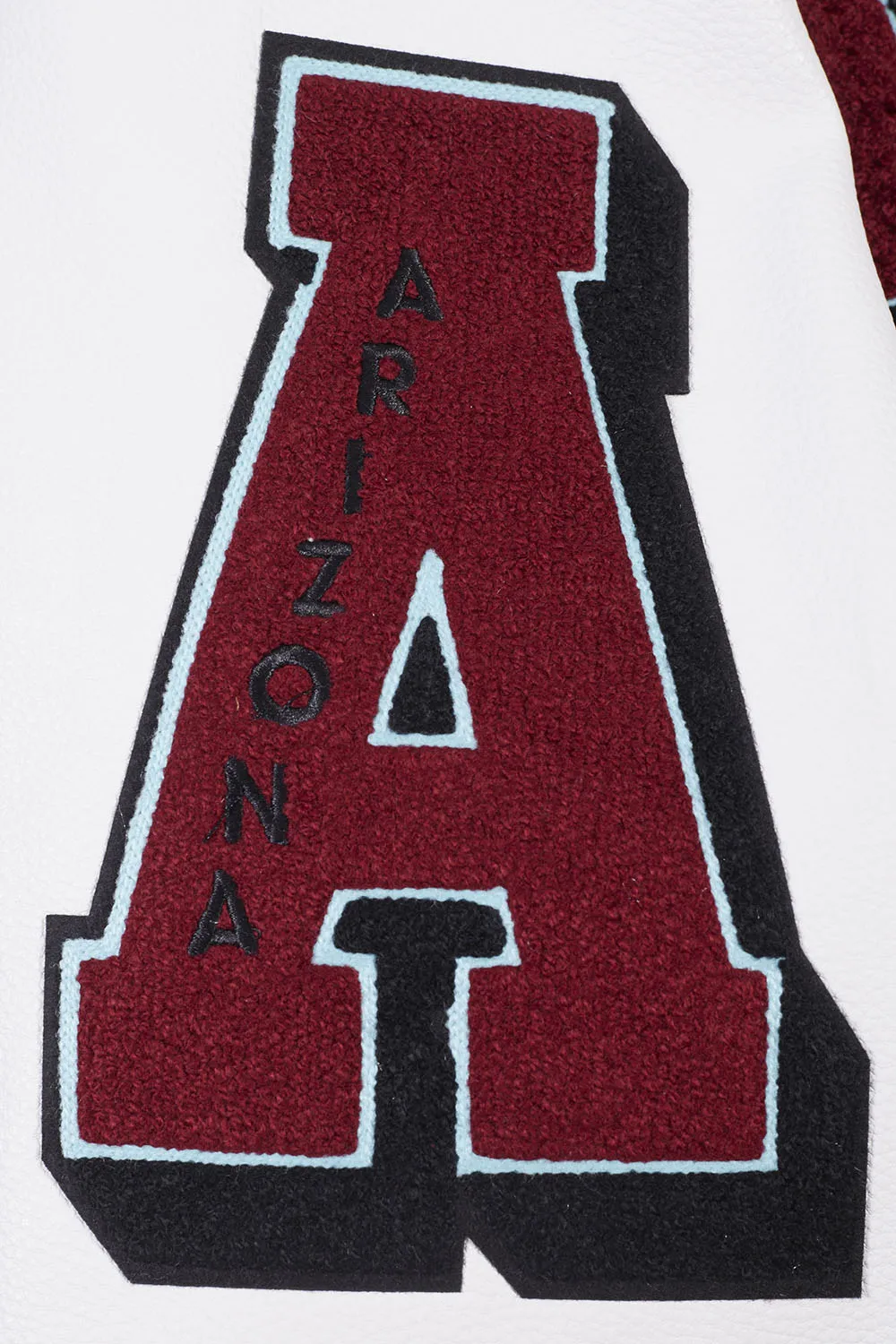 MLB ARIZONA DIAMONDBACKS MASHUP MEN'S RIB WOOL VARSITY JACKET (BLACK/WHITE)