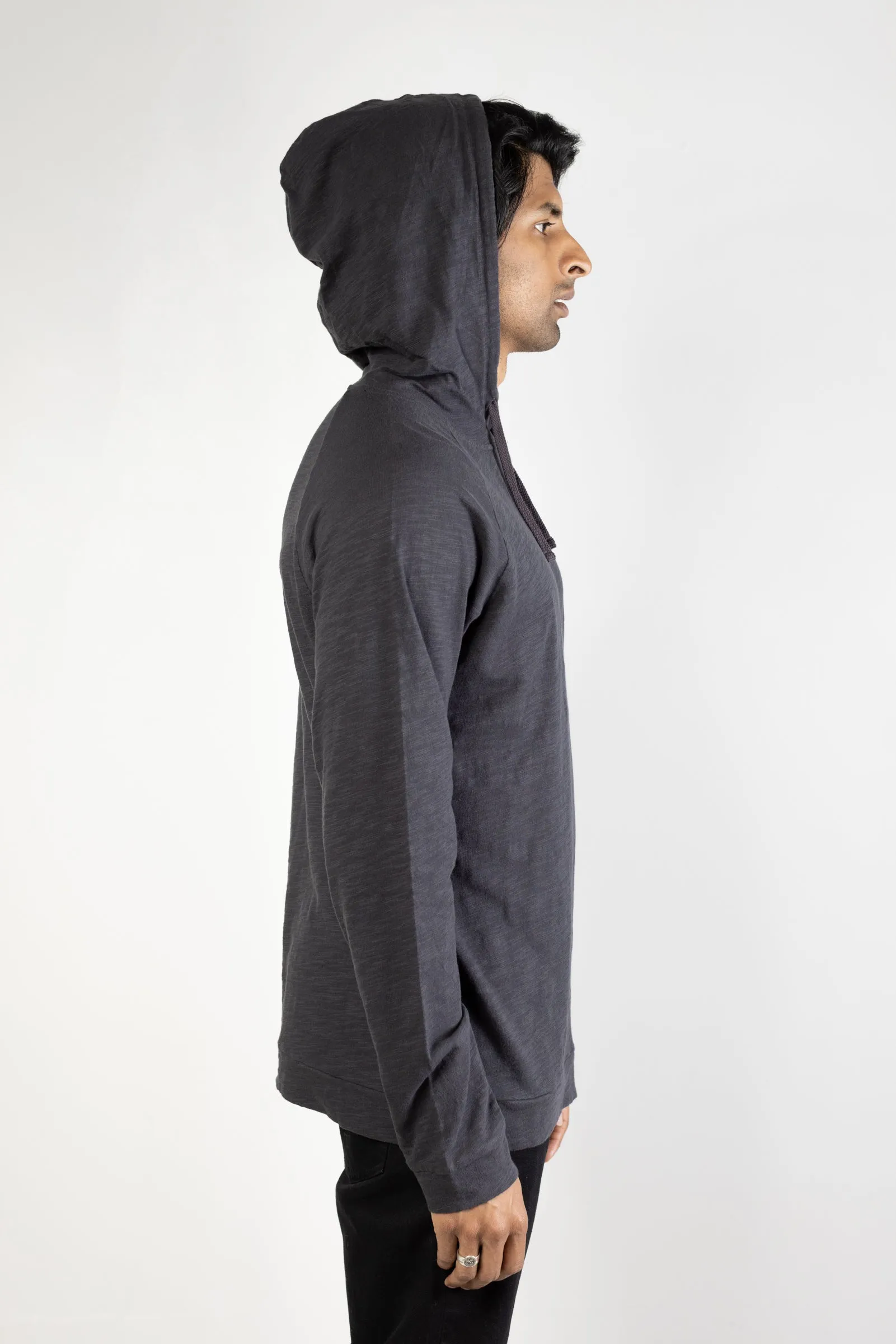 NS2139-4 Slub Jersey Pullover Hoodie in Slate