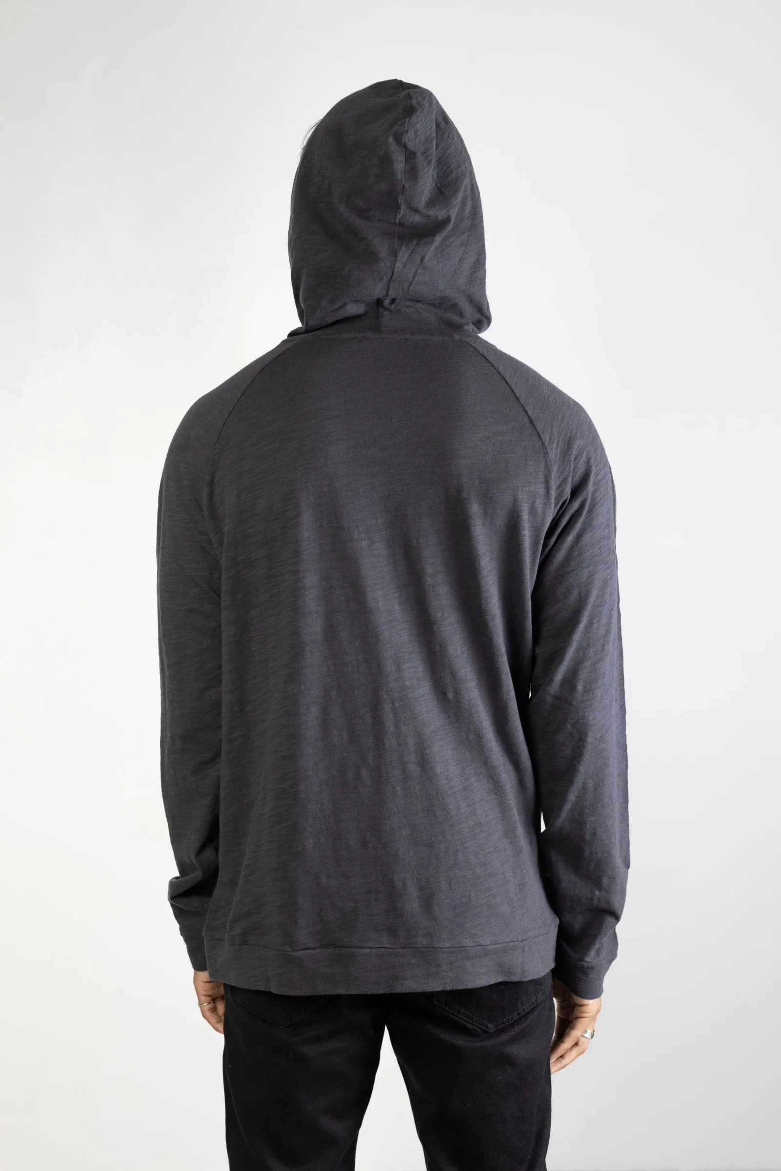 NS2139-4 Slub Jersey Pullover Hoodie in Slate