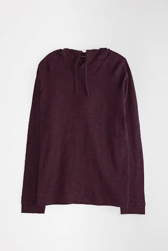 NS2139-5 Slub Jersey Pullover Hoodie in Burgundy