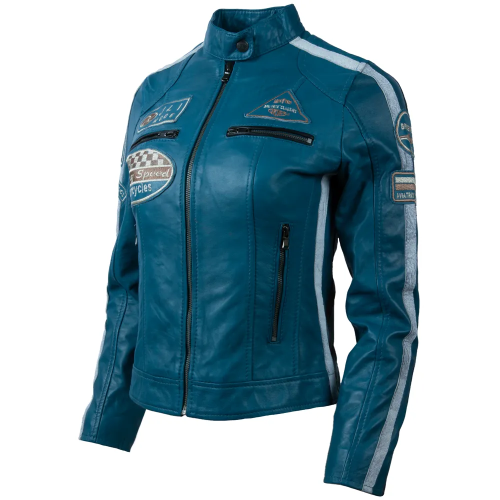 QOOC Women's Racing Biker - Denim Blue