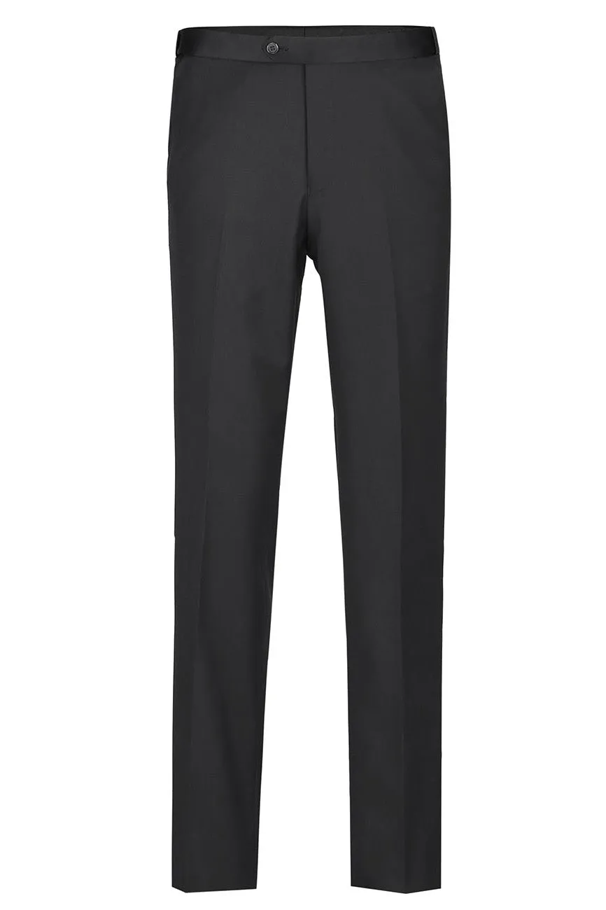 "Claude" Black 2-Button Notch Wool Tuxedo (2-Piece Set)