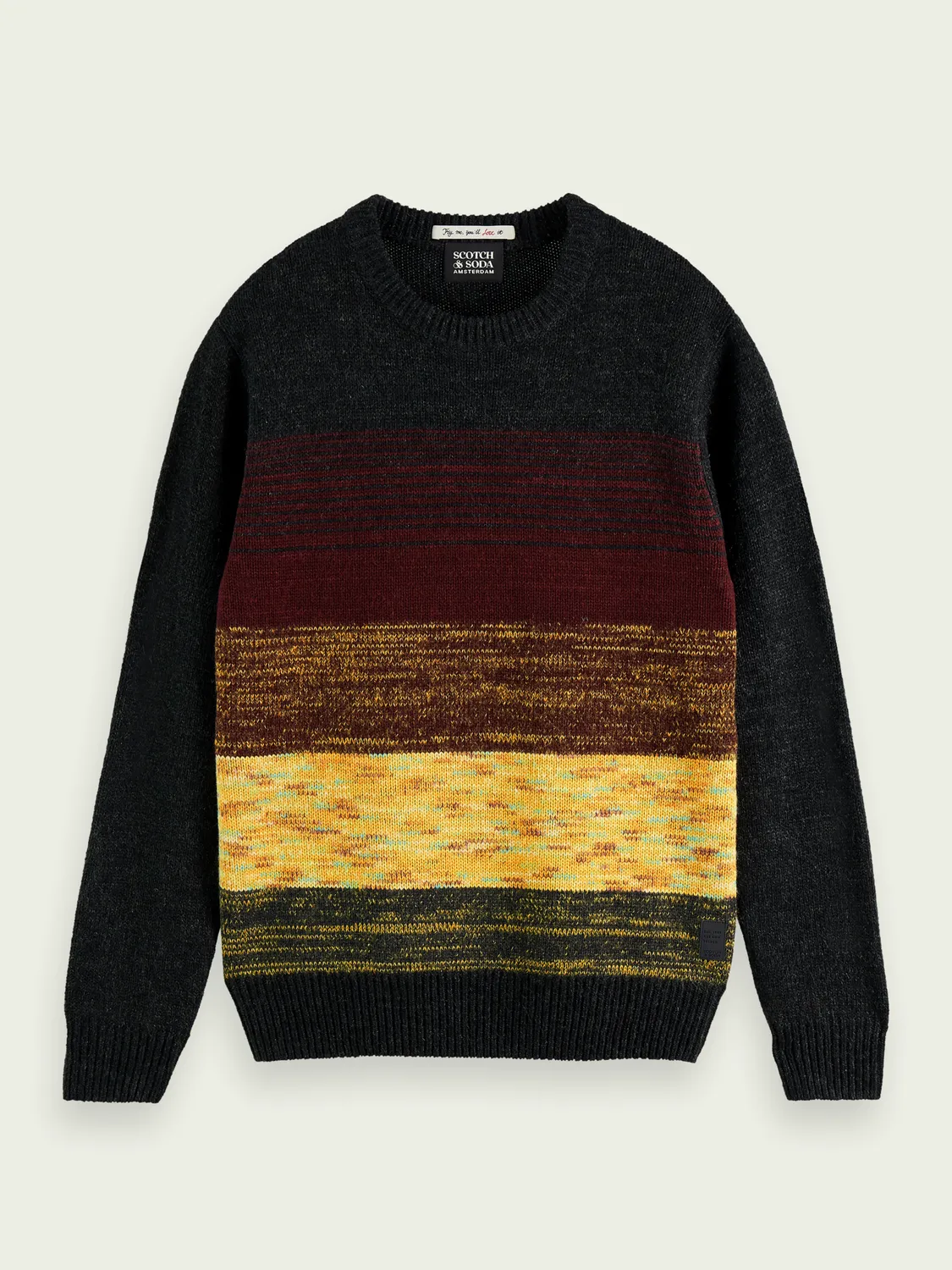 Scotch & Soda - Contrast gradient crewneck sweater