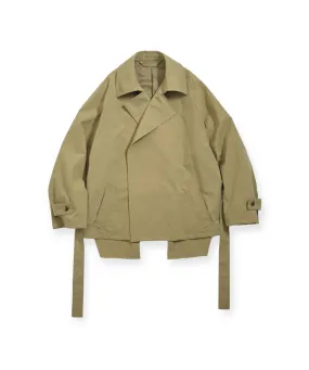 Short Trench Coat "DULL BEIGE"