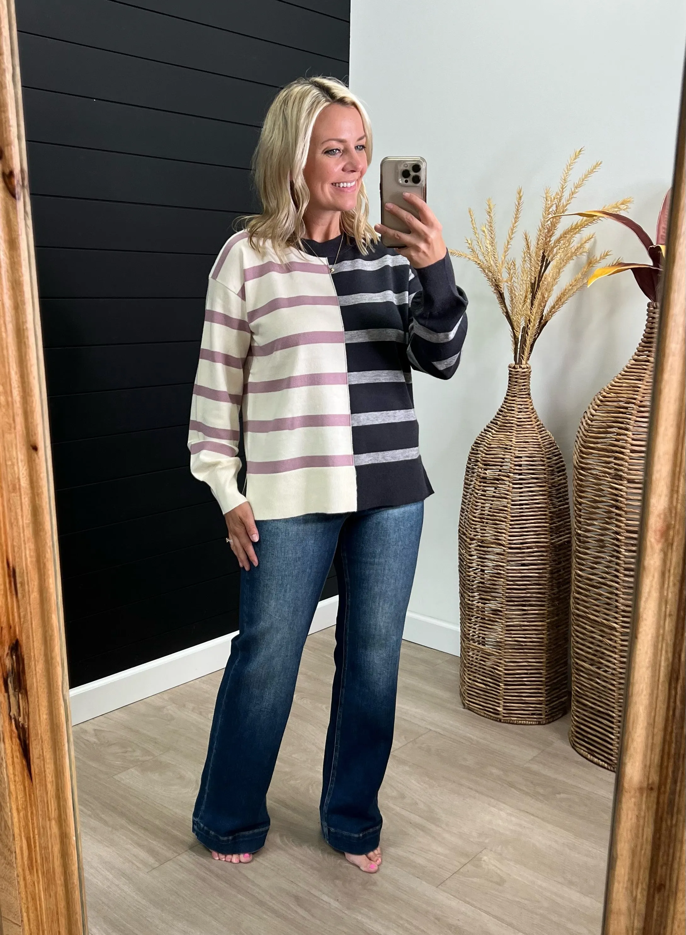 Striped Crew Pullovers - 2 Colors!