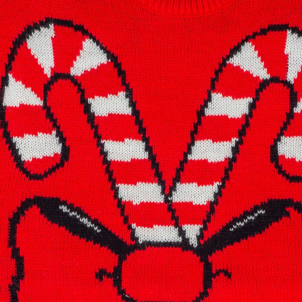 Suck It Candy Cane Funny Ugly Christmas Sweater