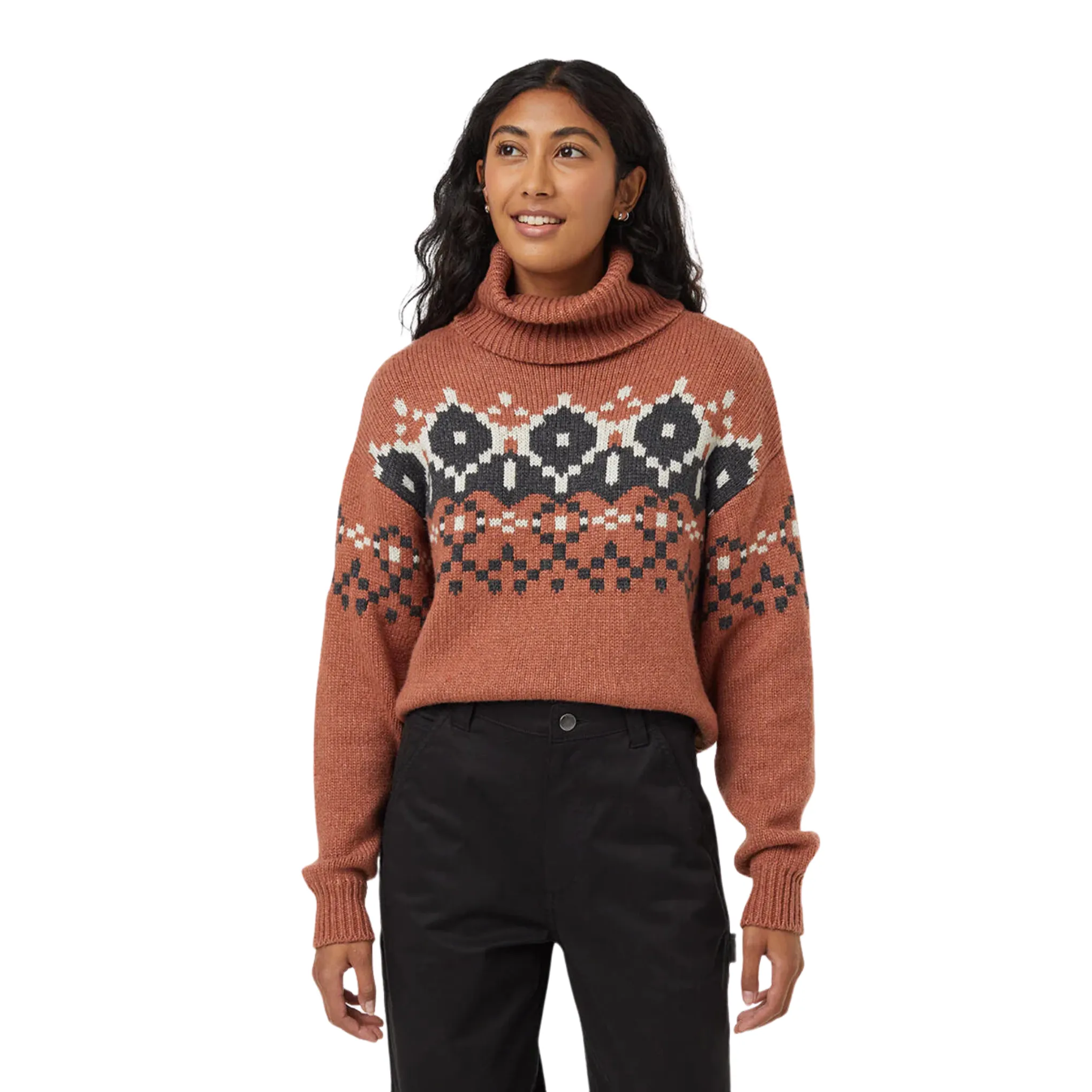 Tentree Women's Highline Intarsia Turtleneck Sweater