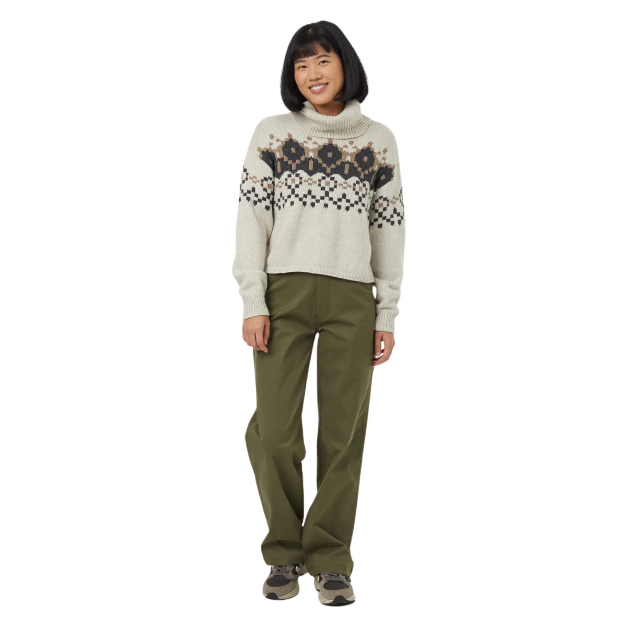 Tentree Women's Highline Intarsia Turtleneck Sweater