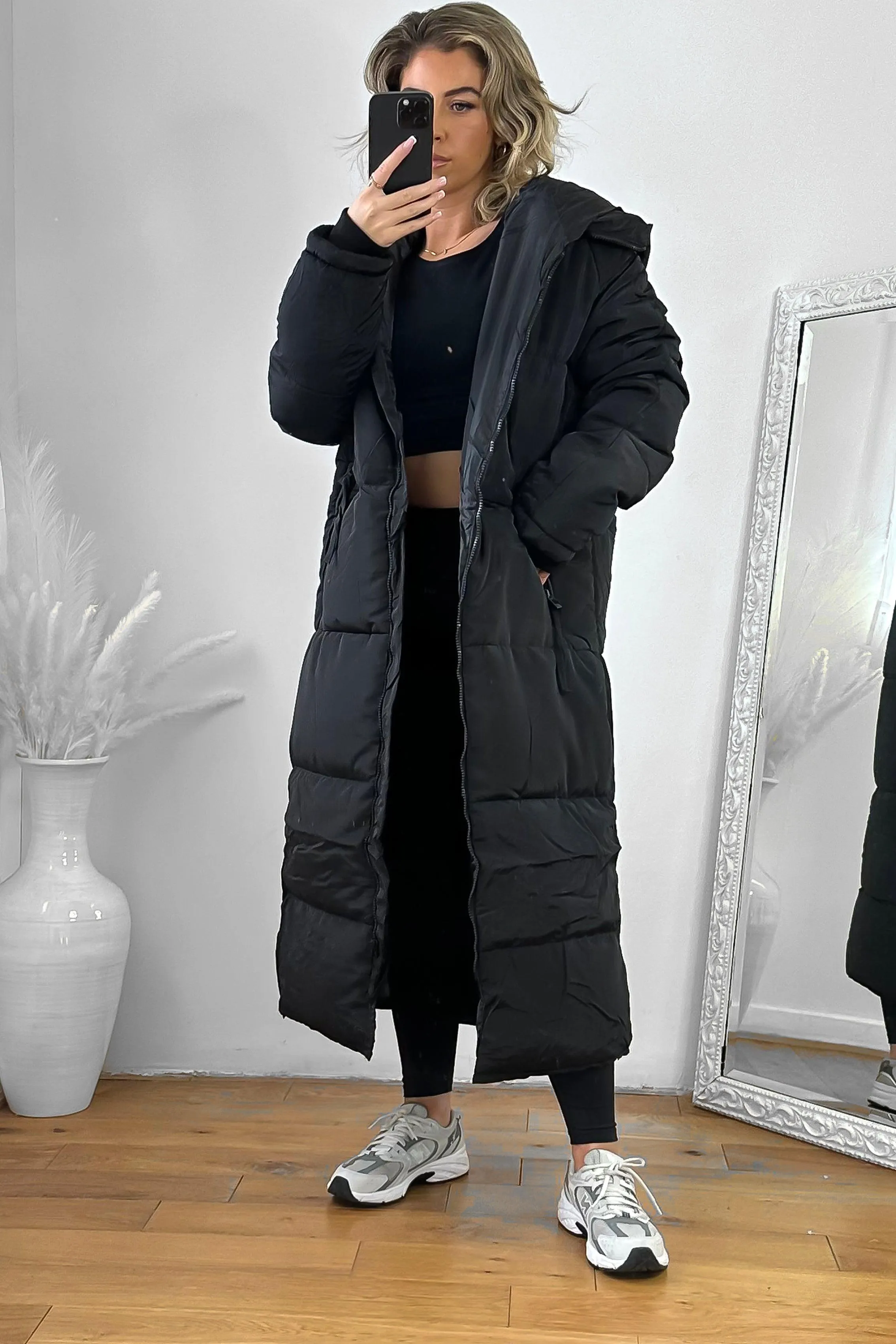 Thick Padded Maxi Parka Jacket