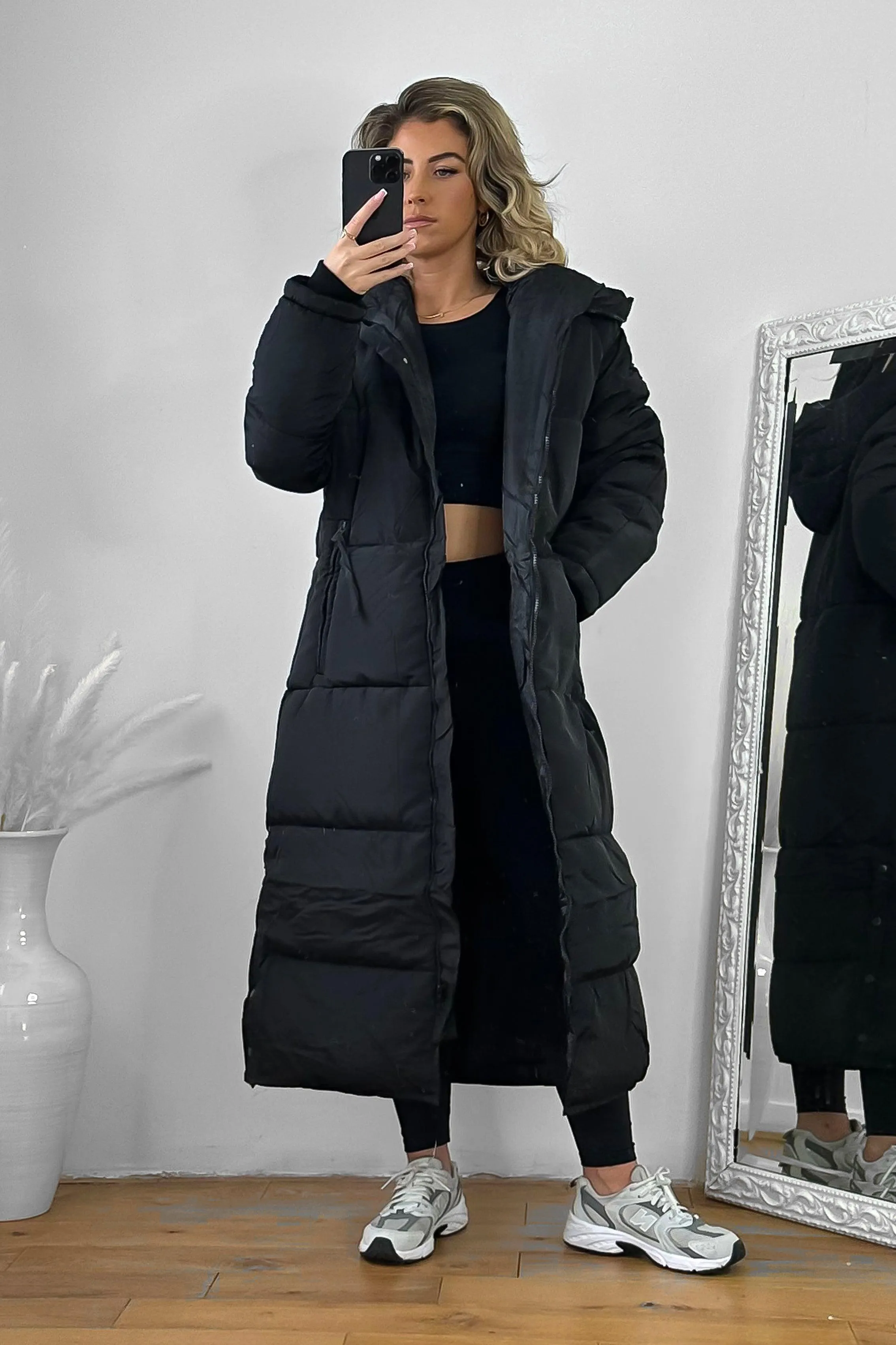 Thick Padded Maxi Parka Jacket