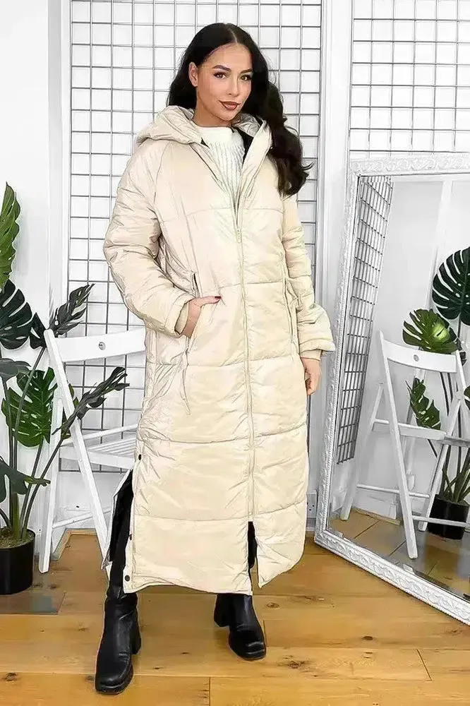 Thick Padded Maxi Parka Jacket