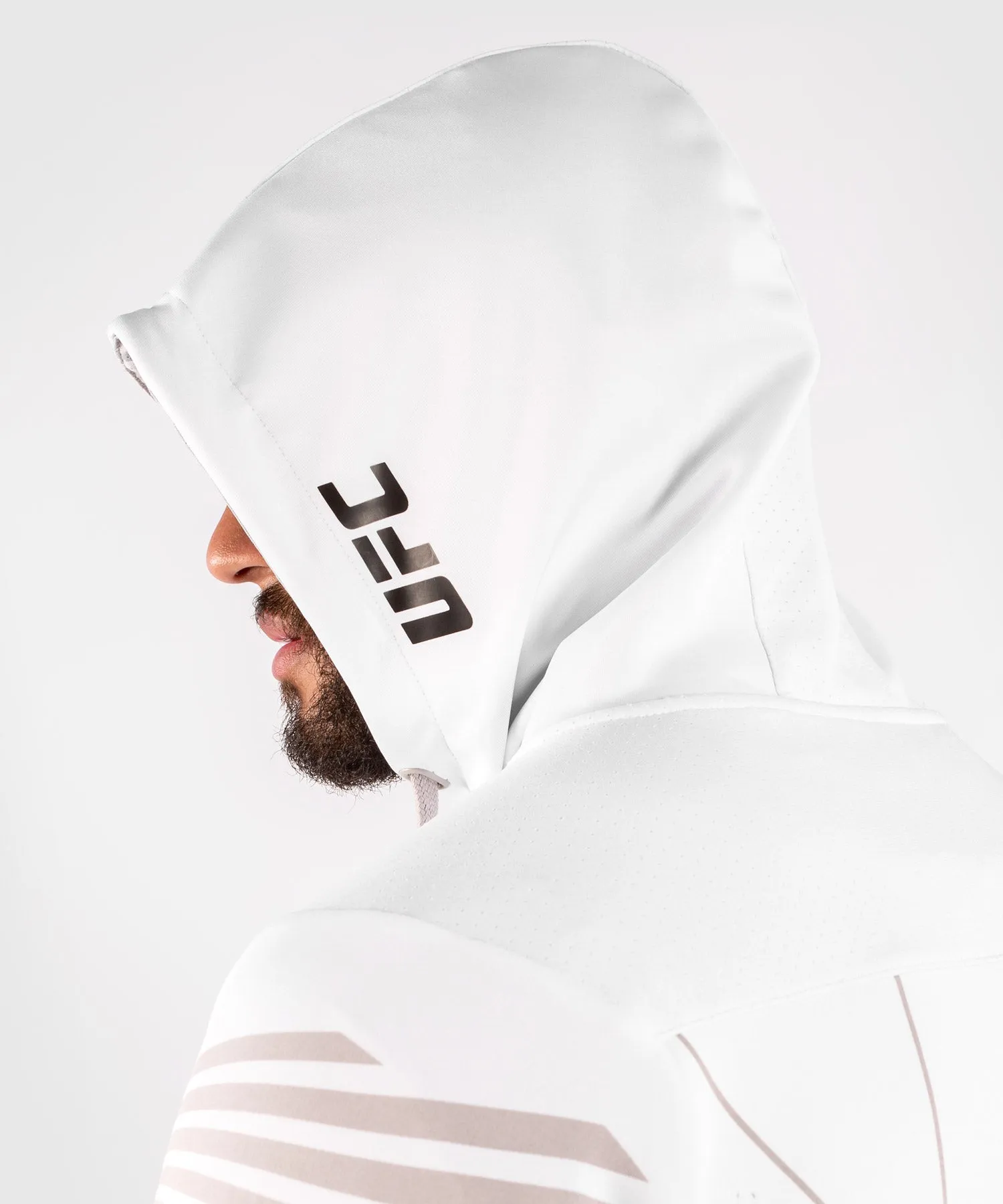 UFC Venum Personalized Authentic Fight Night Men's Walkout Hoodie - White